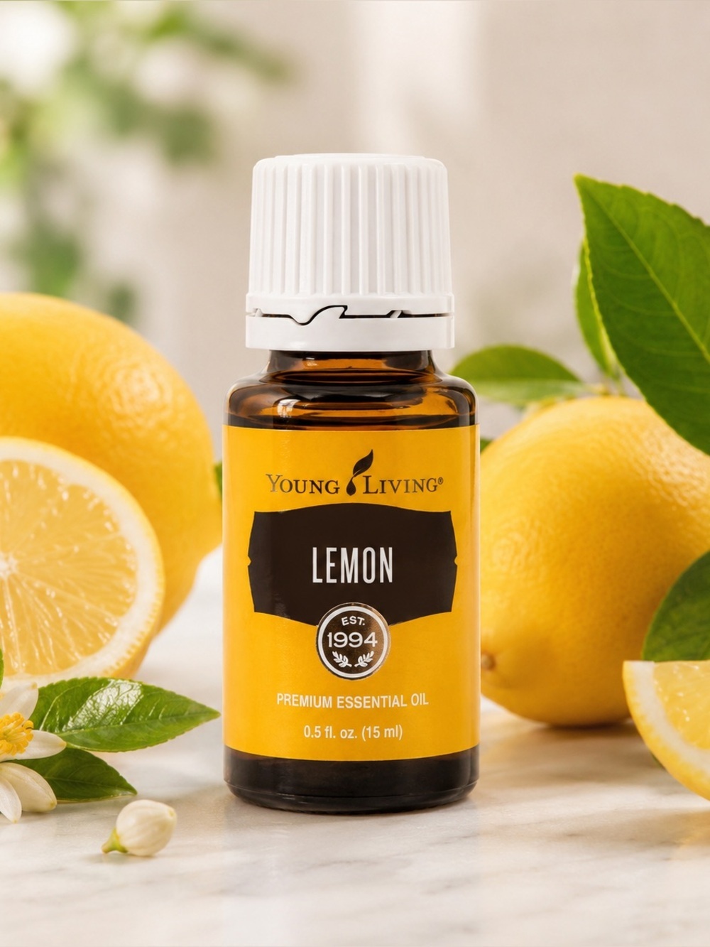Young Living Lemon Premium Essential Oil 15mL (0.5 fl oz) – New & Unused